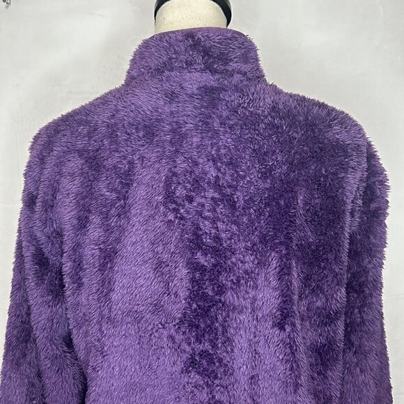 H&M Fuzzy Teddy Full Zip Jacket Girl’s Size 20 Oversized Fleece Purple - Picture 8 of 8